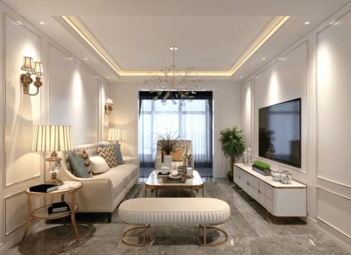 mẫu trần thạch cao phòng khách nhà gác lửng đẹp, hiện đại