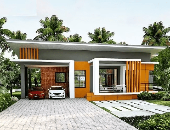 Mẫu nhà cấp 4 đẹp 3 phòng ngủ bố trí công năng linh hoạt