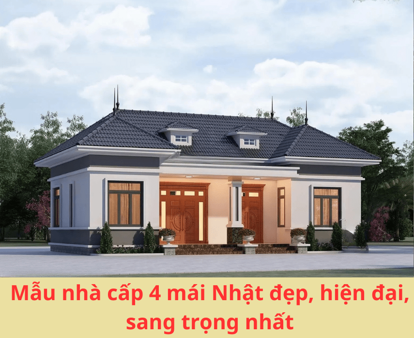 Mẫu nhà mái Nhật hiện đại, đẹp, đơn giản, tiết kiệm chi phí