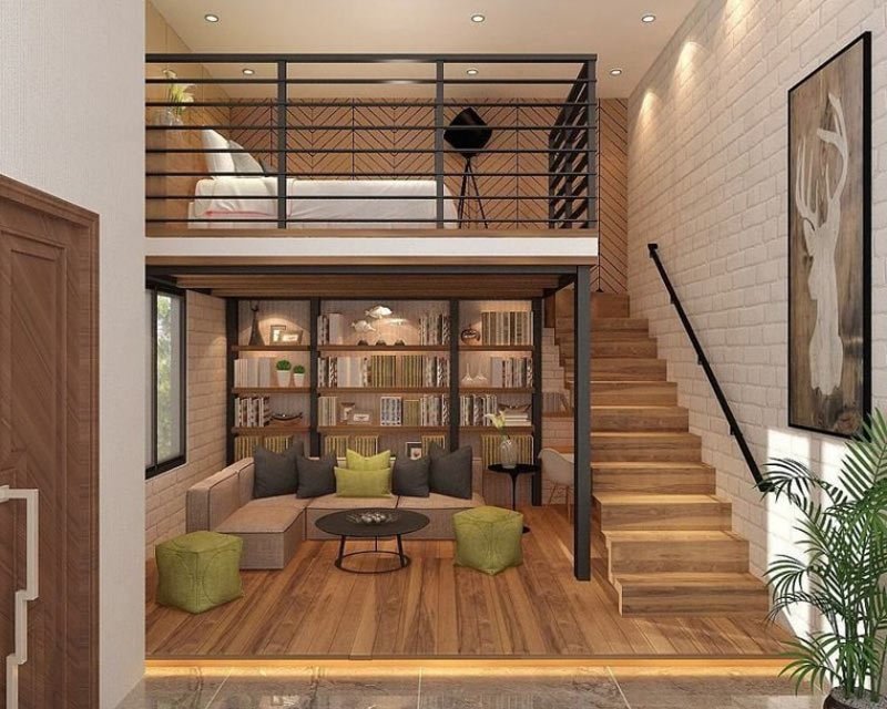 Thiết kế nhà gác lửng hiện đại, tập trung vào công năng và nhằm tối ưu không gian sống 