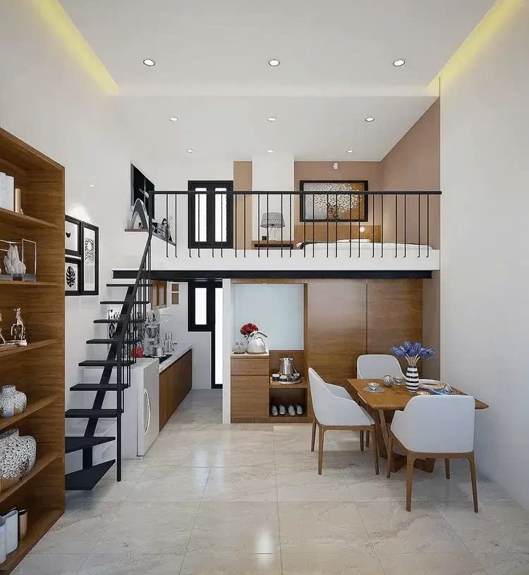 Mẫu nhà gác lửng 3 phòng ngủ 300 triệu hiện đại, ấn tượng