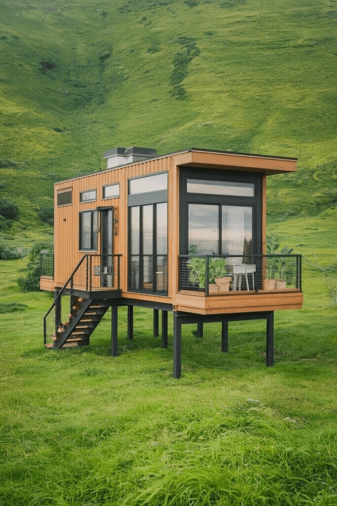 Mẫu nhà Container lắp ghép gây ấn tượng với phong cách trẻ trung, sáng tạo và khả năng thi công nhanh chóng, phù hợp cho cả không gian ở lẫn mô hình kinh doanh linh hoạt 